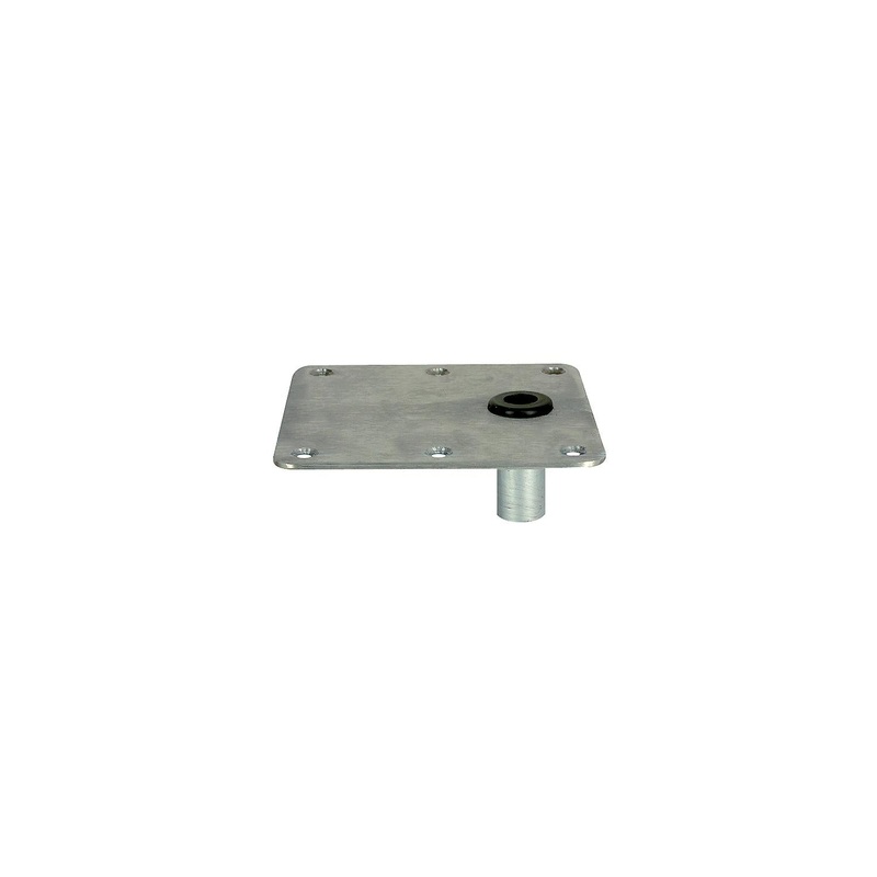 Springfield KingPin 7 x 7 Offset Standard Square Base, Stainless Steel With Satin Finish