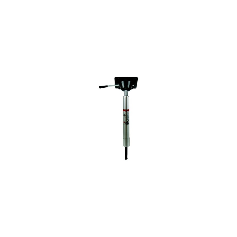 Springfield KingPin Power-Rise Sit Down Pedestal 16 to 22-3/8, Anodized Finish