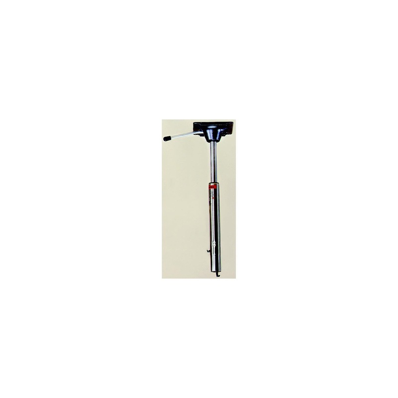 Springfield Spring-Lock Power-Rise Adjustable Stand-Up Pedestal 22-1/2 to 29-1/2, Stainless Steel Polished Finish