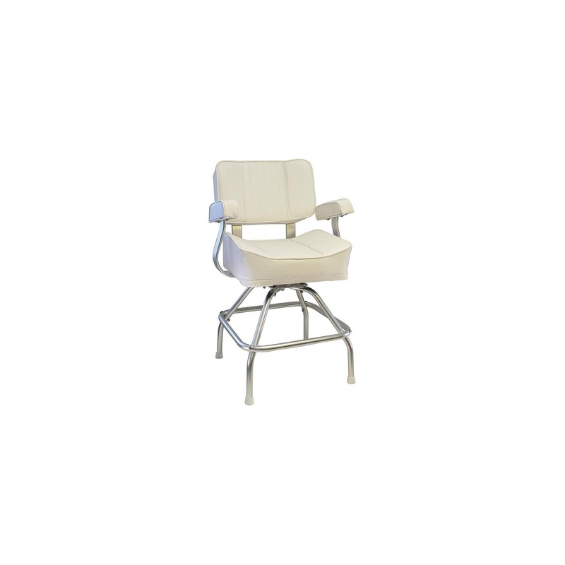 Springfield 1020003 Deluxe Captain’s Seat With Stand, White