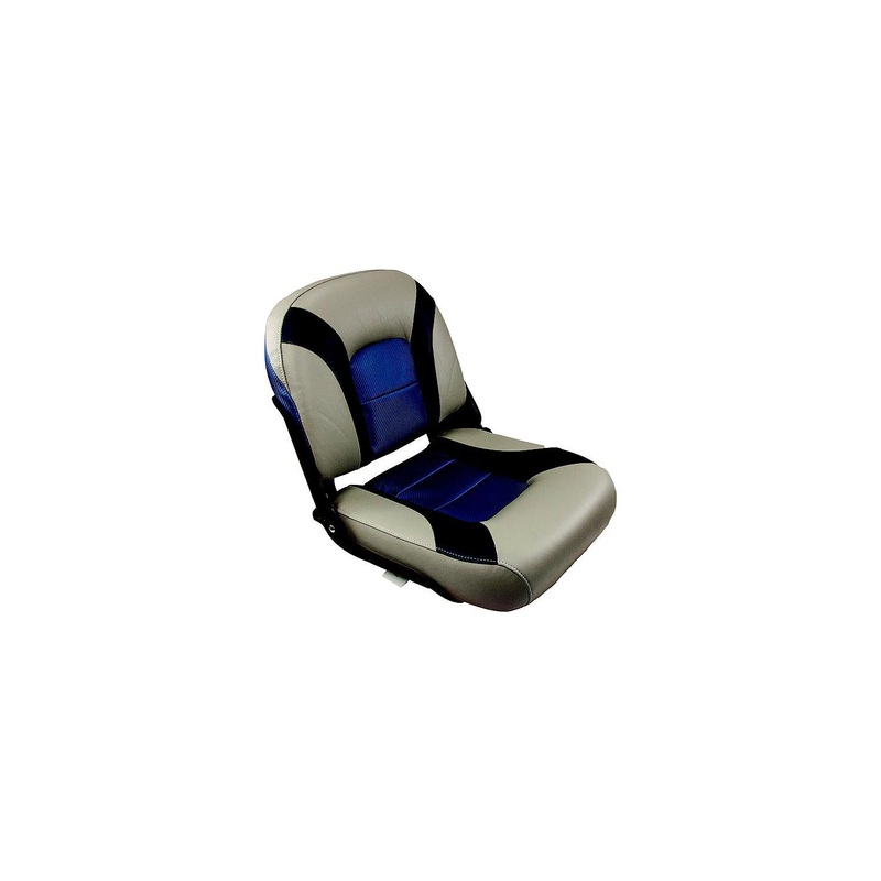 Springfield 10610791 Skipper Low Back Fold Down Seat, Blue & Gray