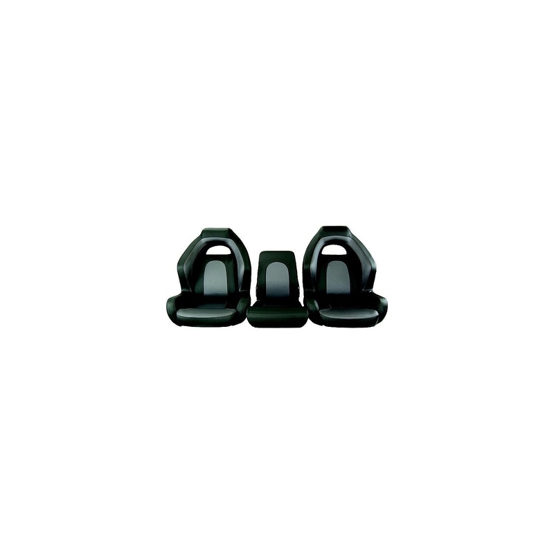 Springfield Ozark Bass Seat, 3pc Bench, Charcoal & Gray