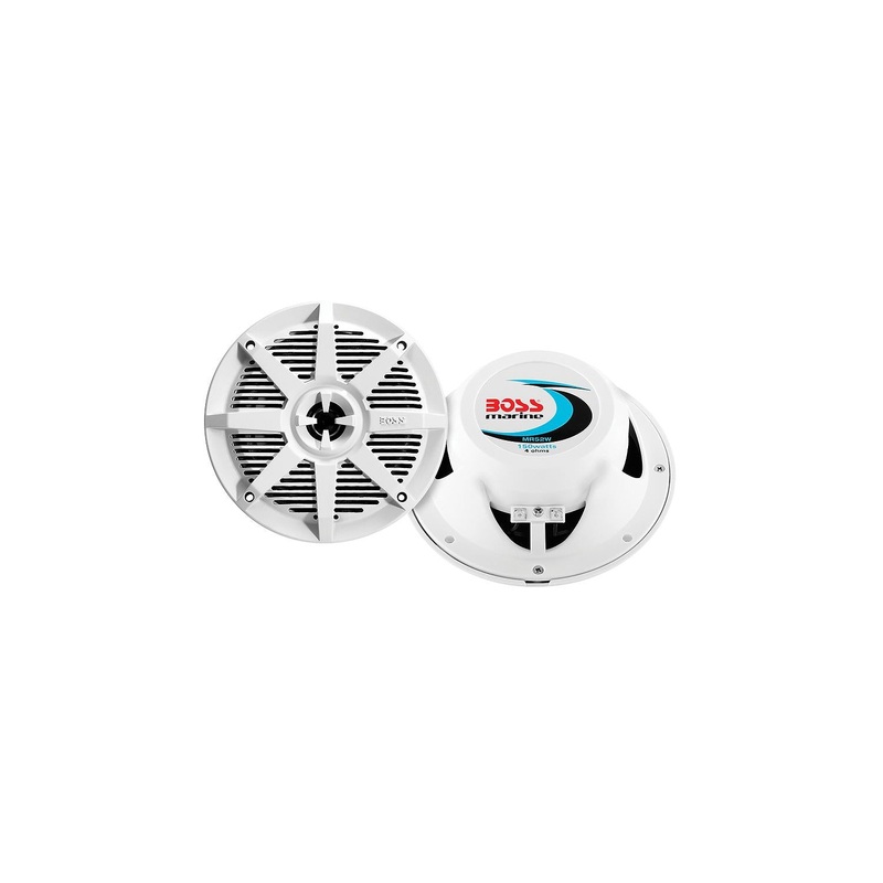 5-1/4 2-Way Marine Full Range Speakers, White, pr.