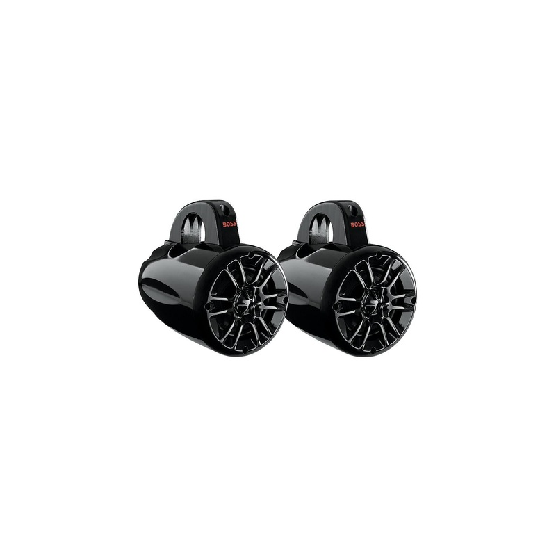 Boss 4 Weatherproof 2-Way Waketower Speaker System, Black, pr.
