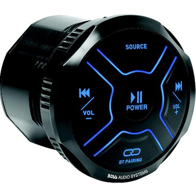 Boss Audio MGR250B Bluetooth Marine Gauge Digital Media Player w/Built-In Channel Amplifier, 4-Channel