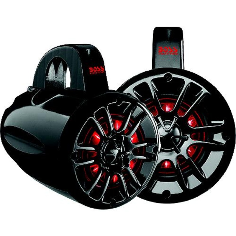 Boss Audio MPWT50RGB 2-Way Marine Waketower/UTV Roll Bar LED Speaker System, 1 pr.