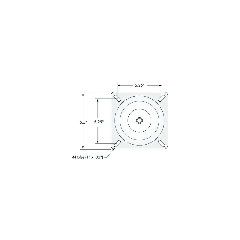 Attwood 1002S Lock’N-Pin 3/4 Pin Seat Mount Black E-Coated w/o Spring