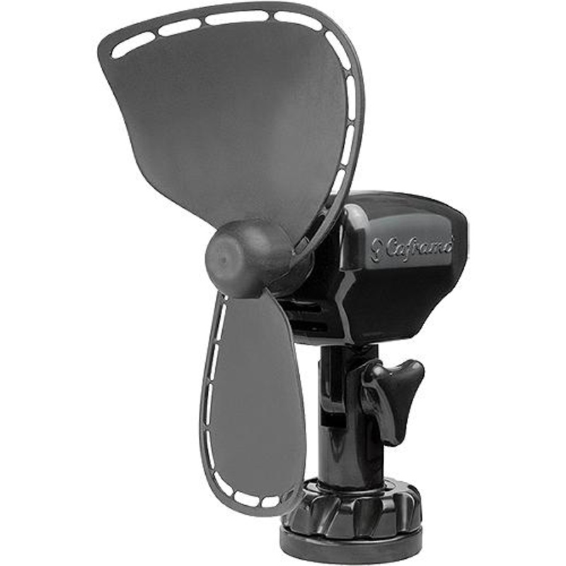 Caframo Ultimate 2-Speed Compact 12VDC Fan w/Lighter Plug & Suction Cup Mt., Black