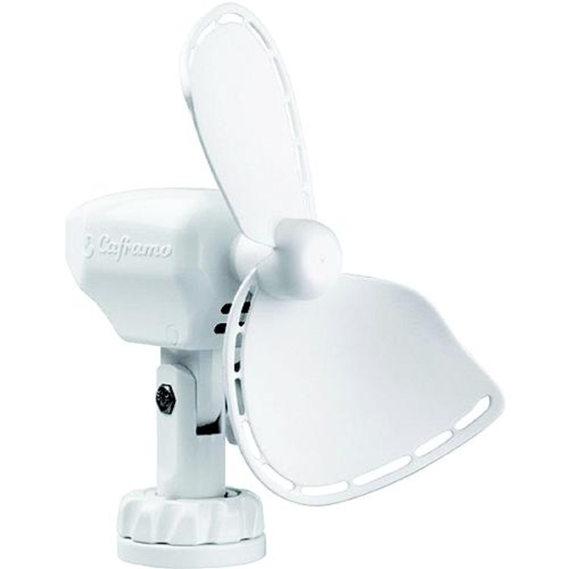 Caframo Ultimate 2-Speed Compact 12VDC Fan w/Lighter Plug & Suction Cup Mt., White