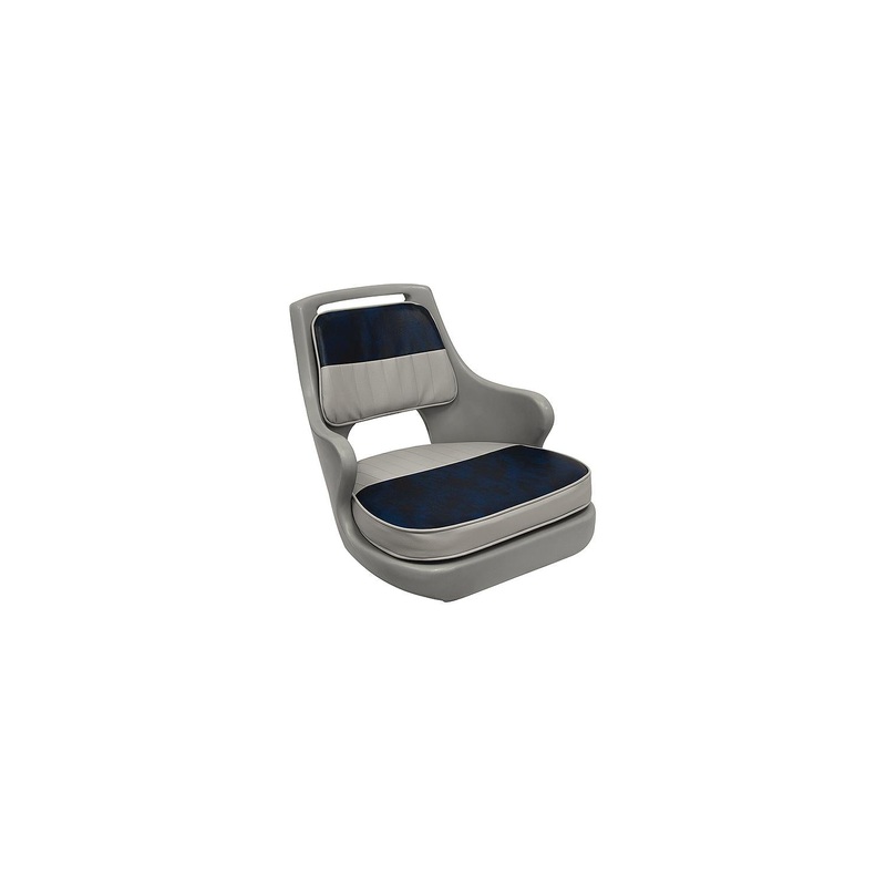 Wise 8WD0153660 Freshwater Bucket Seat W/Cushions, Gray/Navy – Gray Shell