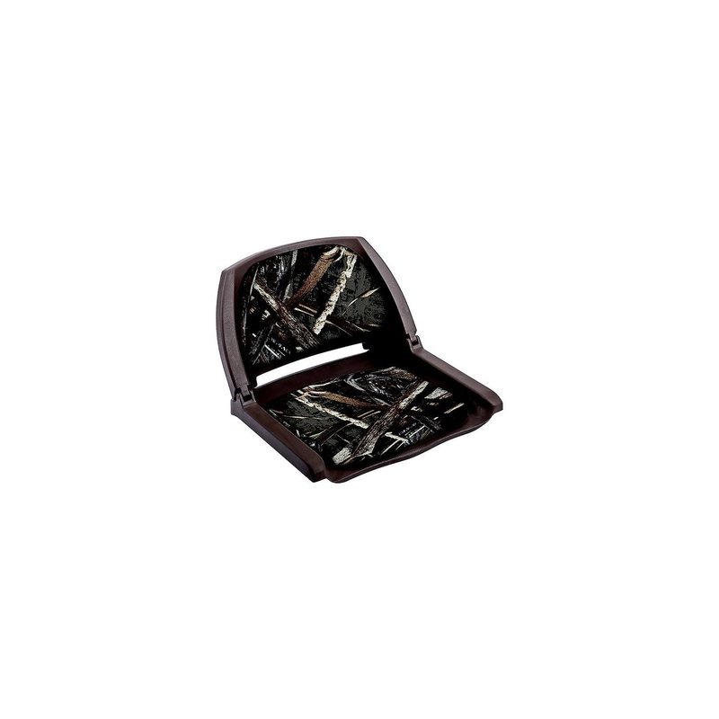 Wise 8WD139CLSB733 Deluxe Molded Plastic Fold-Down Seat w/Cushions, Advantage Max5/Brown Shell