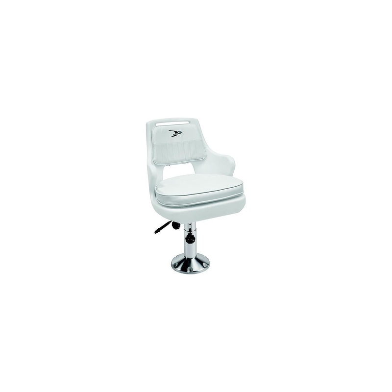 Wise Standard Pilot Chair Package With Chair, Cushions, 12 to 18 Adjustable Pedestal and Seat Slide – White