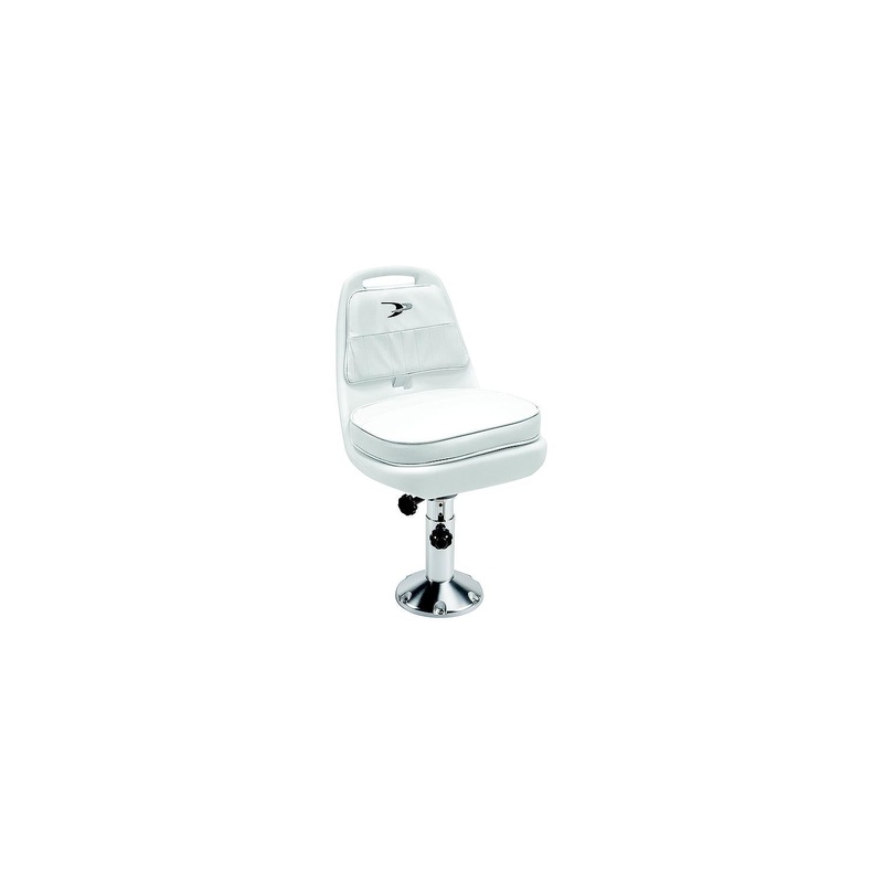 Wise Standard Pilot Chair Package With Chair, Cushions, Mounting Plate, Pedestal and Seat Spider – White