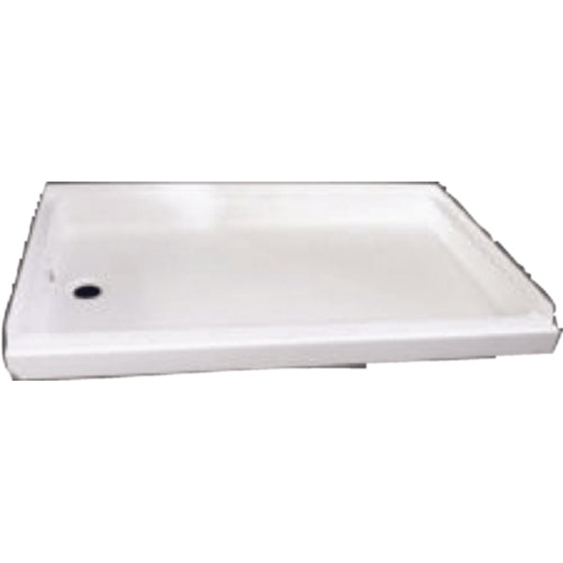Specialty Recreation SP2440WL Left Drain Shower Base, 24 x 40, White