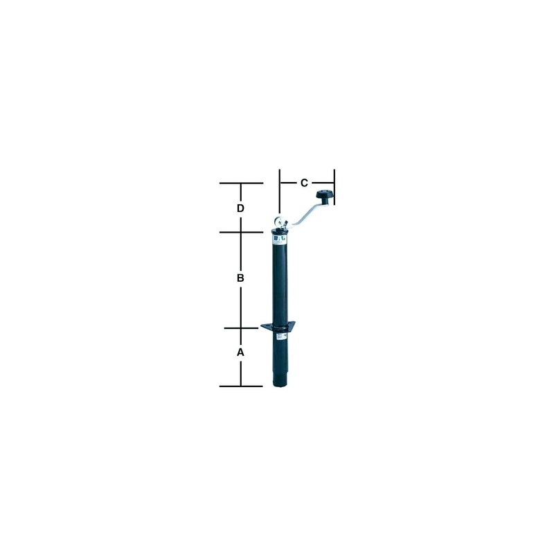 Bal Products 29033Bl Top Wind A-Frame Screw 5,000 lb Capacity Tongue Jack for RV Trailers