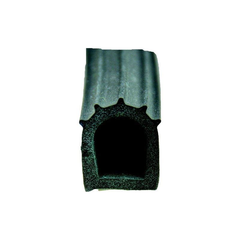 AP Products 018023PT D Slide Out, Window & Door Seal w/Tape, 1 x 1 x 50′, Black w/White Tape