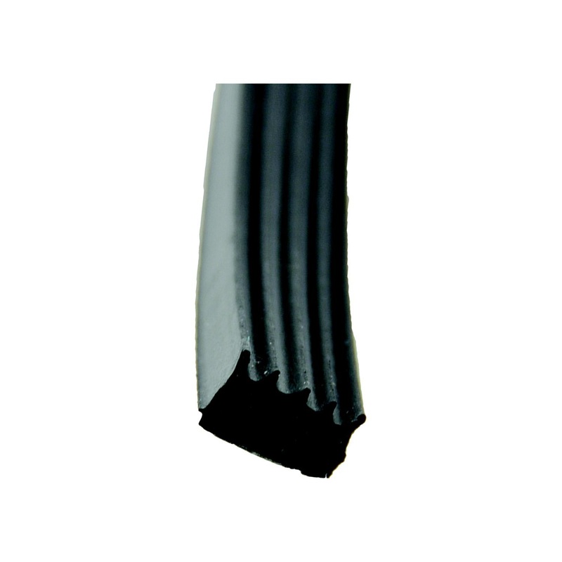 AP Products 018523 Ribbed Slide Out, Window & Door Seal w/Tape, 5/8 x 3/8 x 50′, Black w/White Tape
