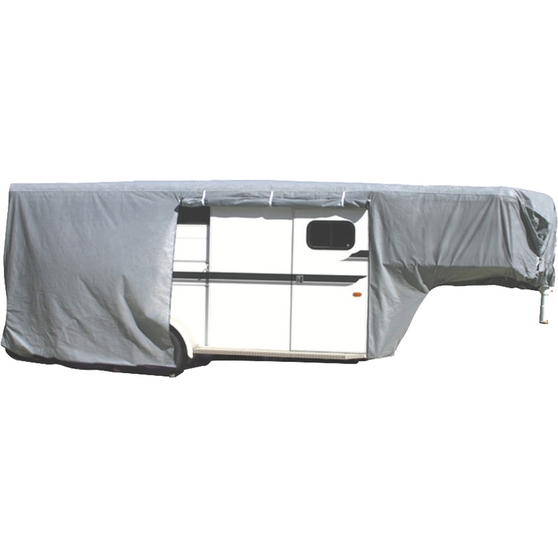 ADCO Gooseneck Horse Trailer Cover, Gray SFS Aquashed Top/Gray Polypropylene Sides