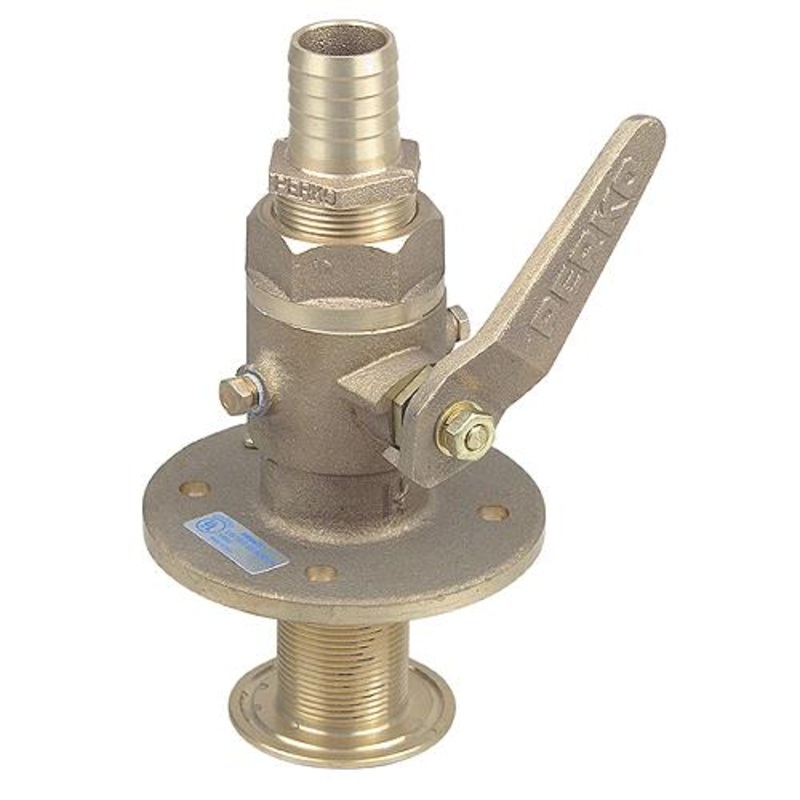 1-1/2 Bronze Seacock w/Straight Tail Piece
