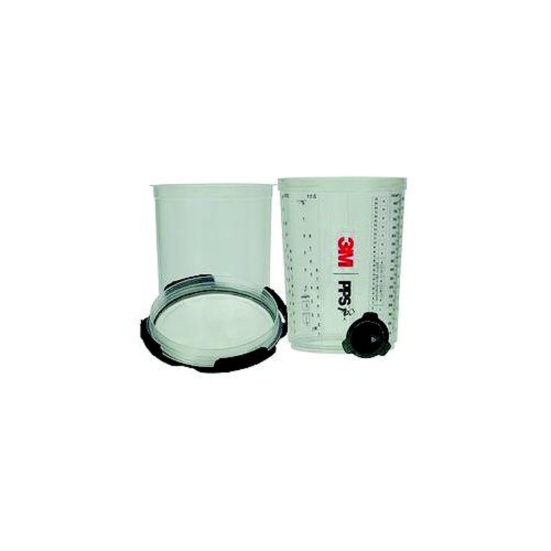 3M 26112 PPS Series 2.0 Spray Cup System, Midi (13.5oz, 400ml), 50/pk