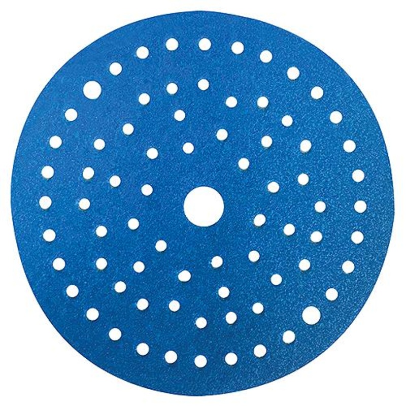 Seachoice 91953 Blue Ceramic Hook & Loop Discs with Vacuum Holes, Grade: 120