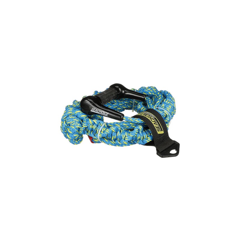 Seachoice 86764 3-Section Wakesurfing Rope, 16′, 5-1/2 Handle with Textured Rubber Grip