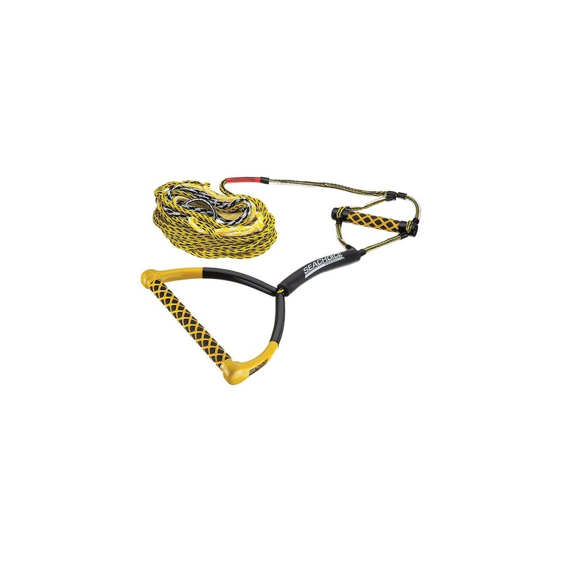 Seachoice 86801 5-Section Wakeboard Rope, 75′, 15 Handle with Textured EVA Grip and 6 Trick Handle