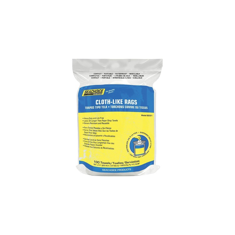 Seachoice 90021 Cloth-Like Rags, 100-ct. Bag