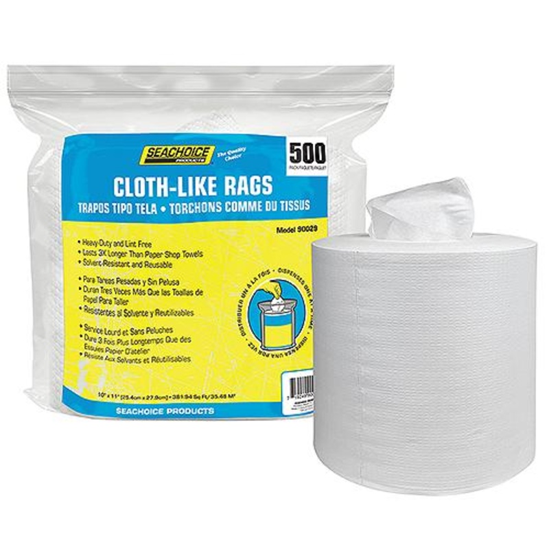 Seachoice 90029 Cloth-Like Rags, 500-ct. Box