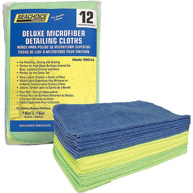 Seachoice 90037 Microfiber 14 x 14 Cloths Variety Pack, 50-pk. Bag