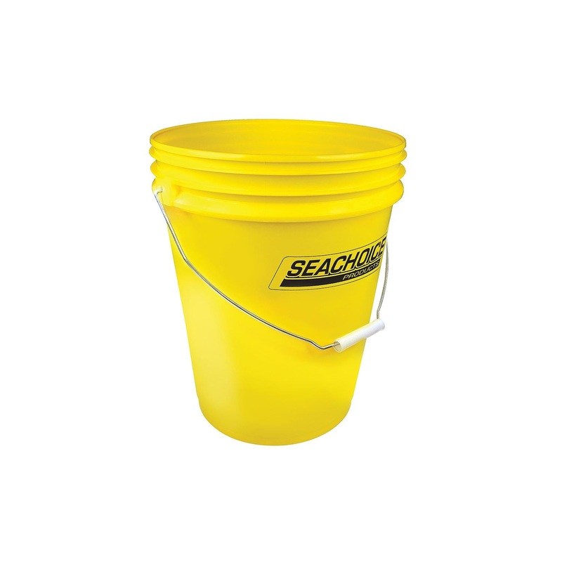 Seachoice 90120 5-Gallon Utility Bucket With Handle, Yellow