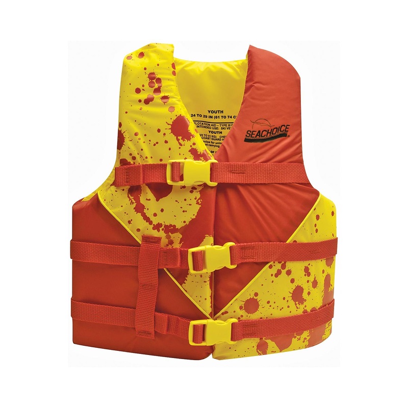 Seachoice 86170 Deluxe General Purpose Life Vest Red/Yellow, Youth