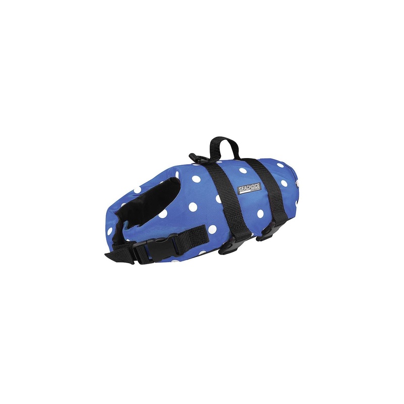 Seachoice 86260 Dog Life Vest – Blue Polka Dot, XXS