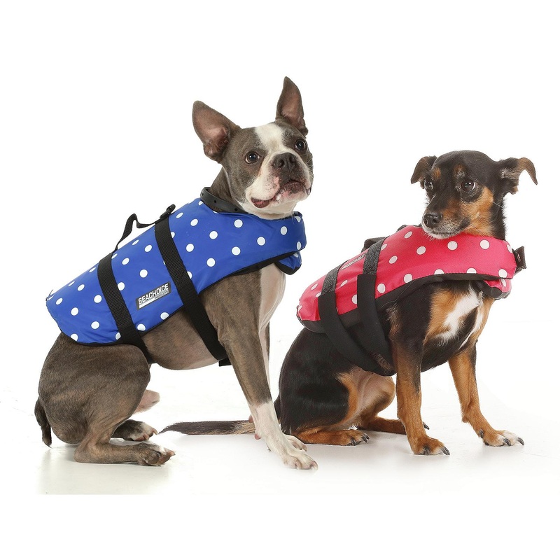 Seachoice 86280 Dog Life Vest – Blue Polka Dot, Sm