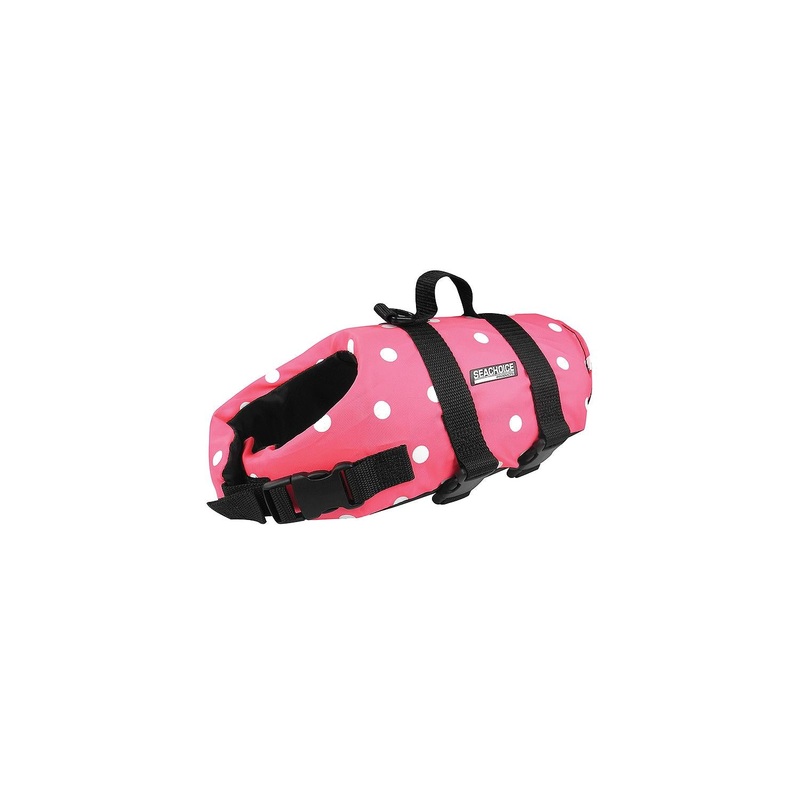 Seachoice 86360 Dog Life Vest – Pink Polka Dot, XXS