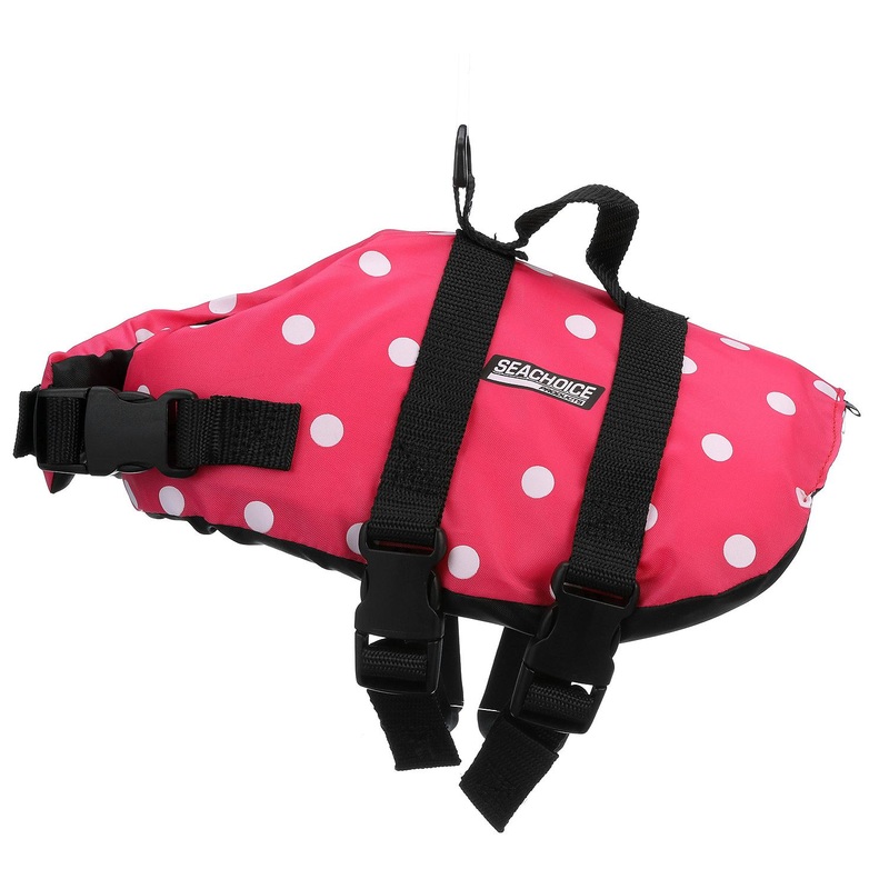 Seachoice 86370 Dog Life Vest – Pink Polka Dot, XS