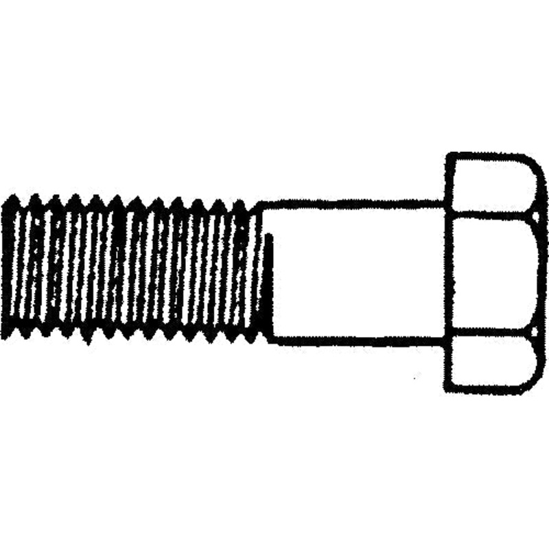 1/4X1-1/2 Hex Head M/Screw w/Nu