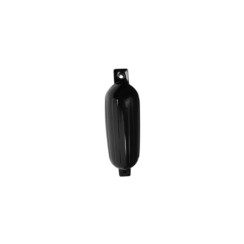Seachoice 79041 Twin Eye Ribbed Fender, Black, 4.5 x 16