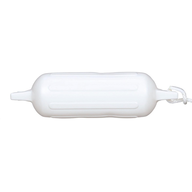 Seachoice 79271 Twin Eye Ribbed Fender Kit (Includes 2 6.5 x 23 White Fenders and 2 Matching 3/8 x 5′ Fender Lines)