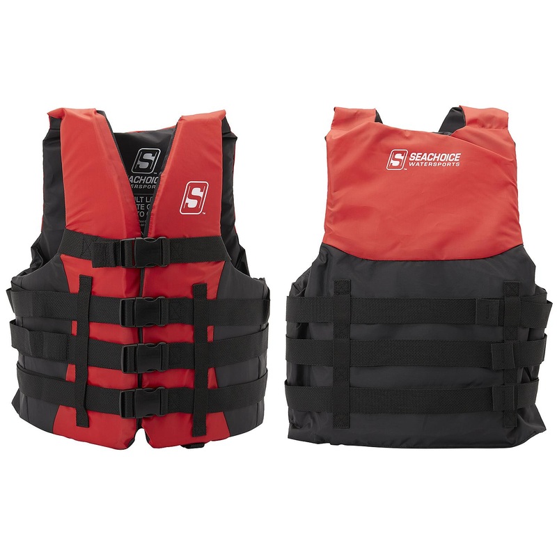 Seachoice 85403 Ski Vest – 4 Belt Red, 2XL/3XL