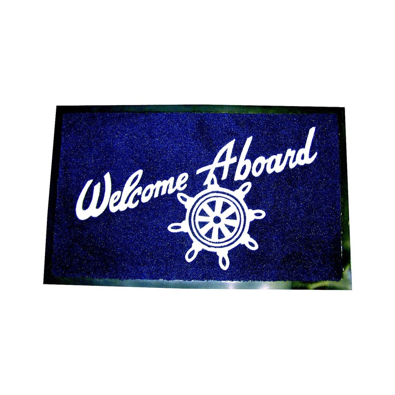 Seachoice 78180 18 x 27 Blue Welcome Aboard Mat