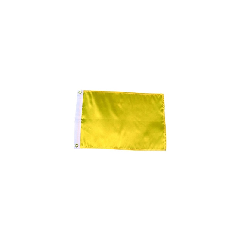 Seachoice 78261 12 x 18 Nylon Print Dyed Solid Yellow Flag