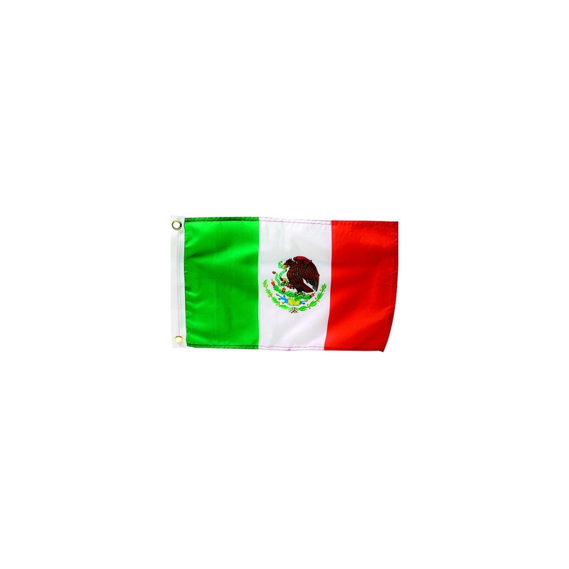 Seachoice 78271 12 x 18 Nylon Print Dyed Mexico Flag