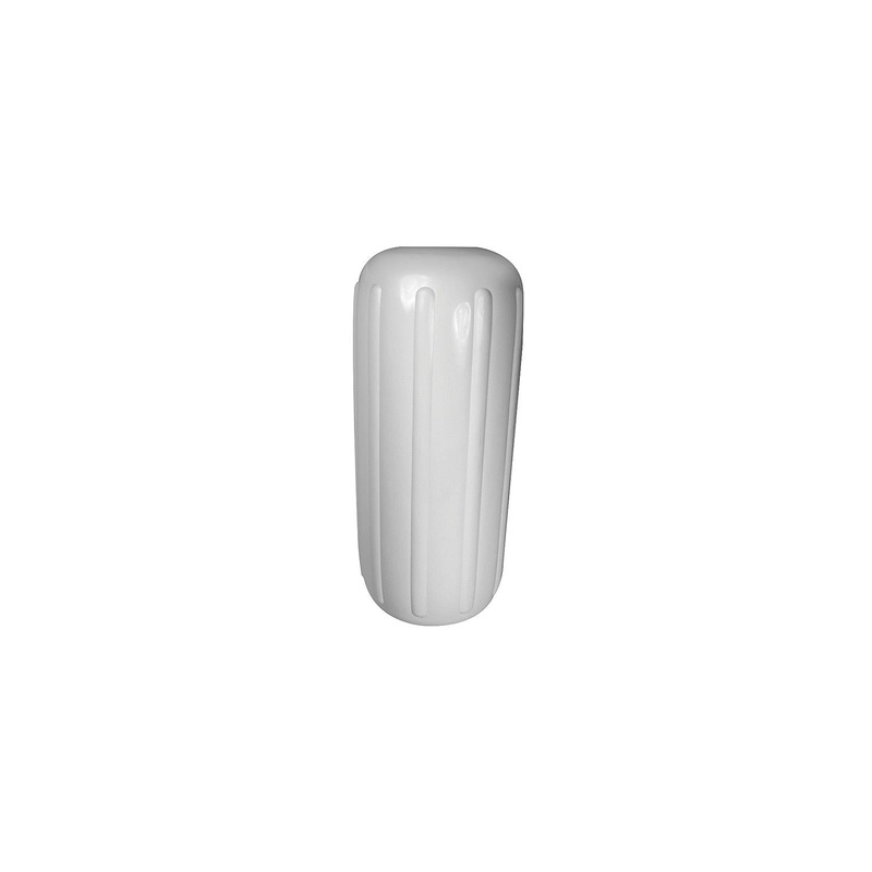 Seachoice 79111 Center Hole Ribbed Fender, White, 6 x 15