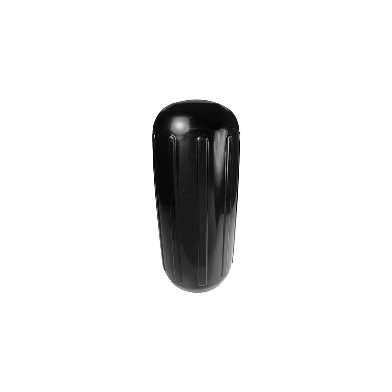 Seachoice 79141 Center Hole Ribbed Fender, Black, 6 x 15