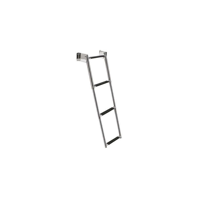 Seachoice 71231 Telescoping Transom Mount Stainless Steel 4-Step Ladder