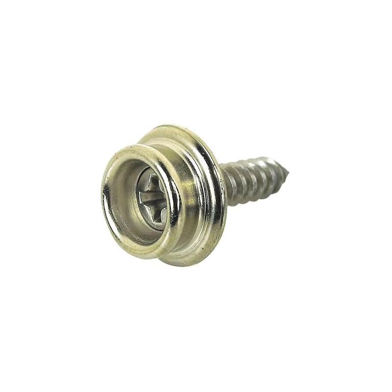 Seachoice Stainless Steel Button Stud With Tapping Screw – #8 x 5/8, Qty. 6