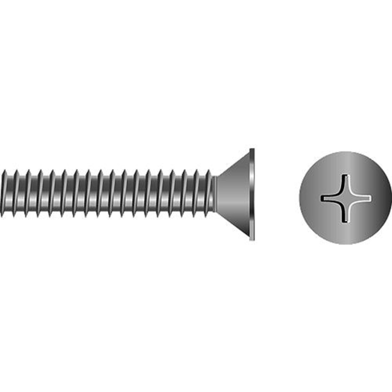 Seachoice Stainless Steel Phillips Machine Screw – Flat Head, 10-24 x 2