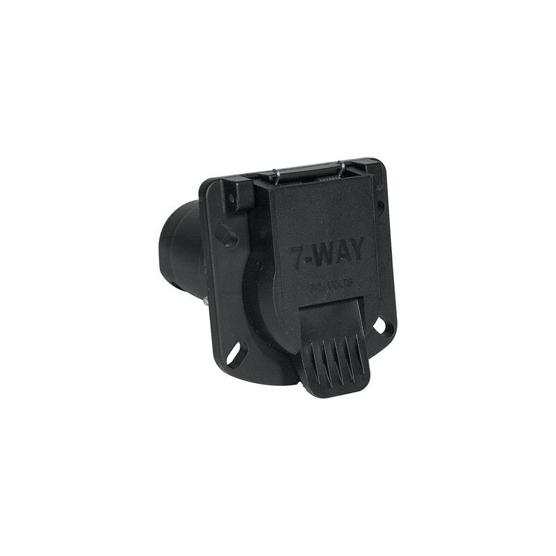 7-Way Round RV Style Trailer Connector Car Side with Sealed Door
