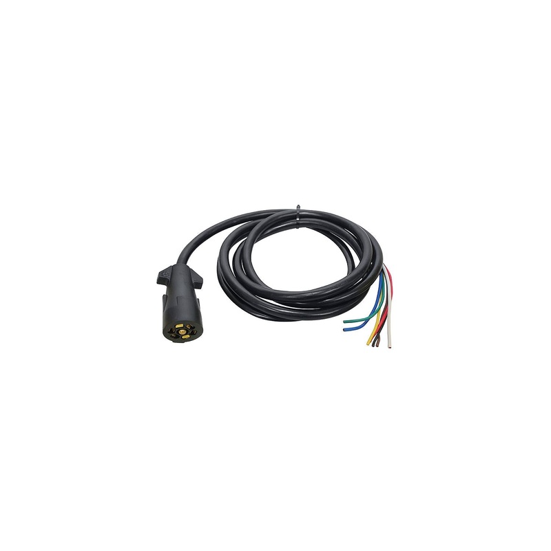 7-Way Trailer Wiring 8′ Cable With 7-Way Molded Connector